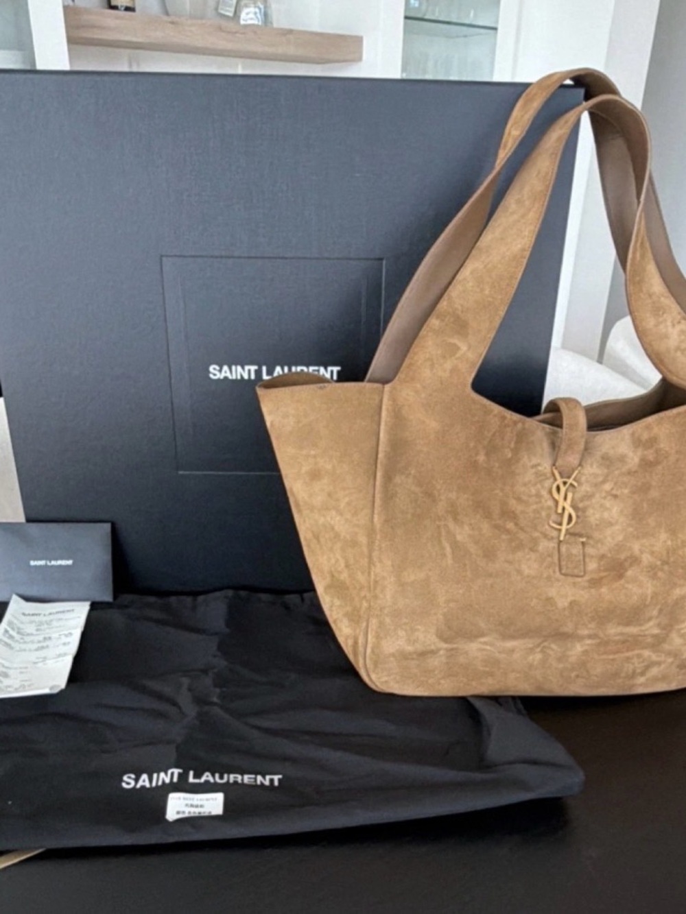 YSL brown suede Tote - Picture 4 of 12